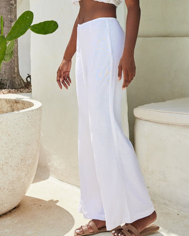 White Linen Pants Outfits - By Lauren M
